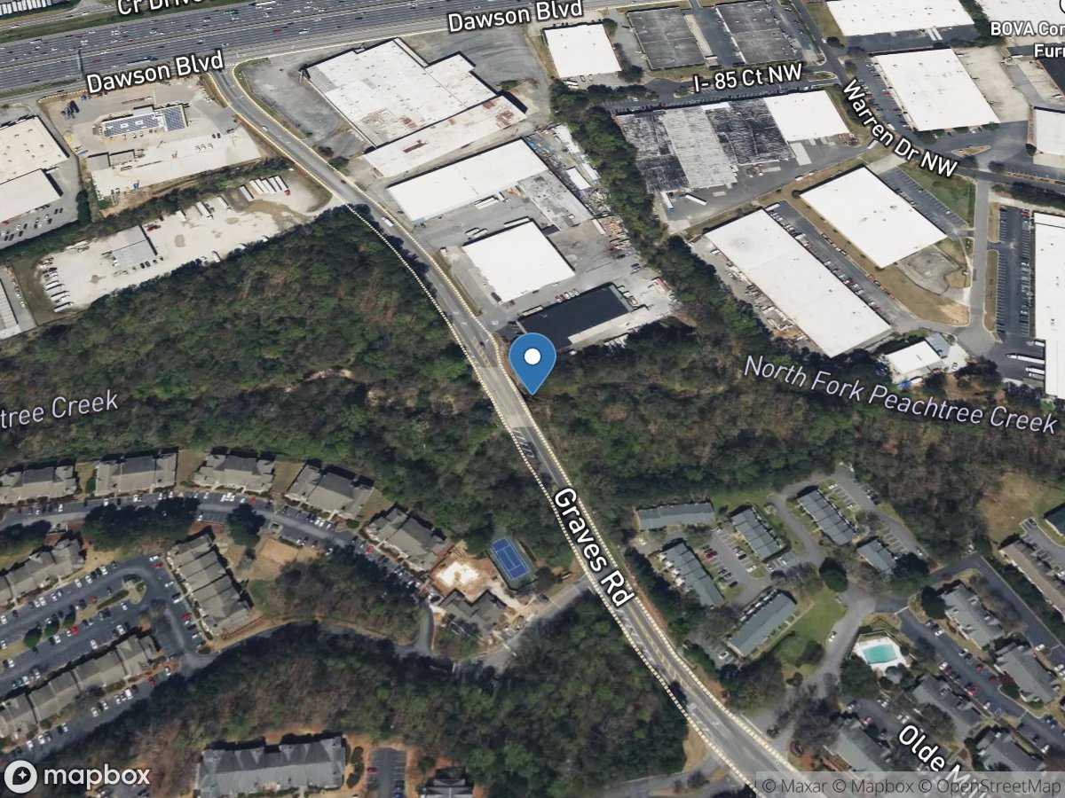 N.f. Peachtree Creek at Graves RD, near Doraville,GA location