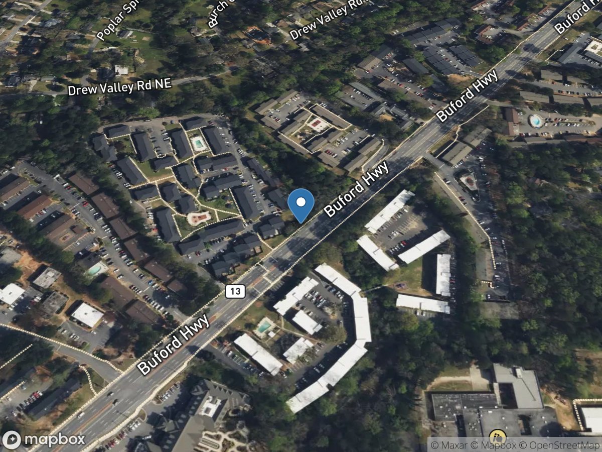 NF P'TREE Creek Tributary At BUFORD HWY, Near ATLANTA, GA location