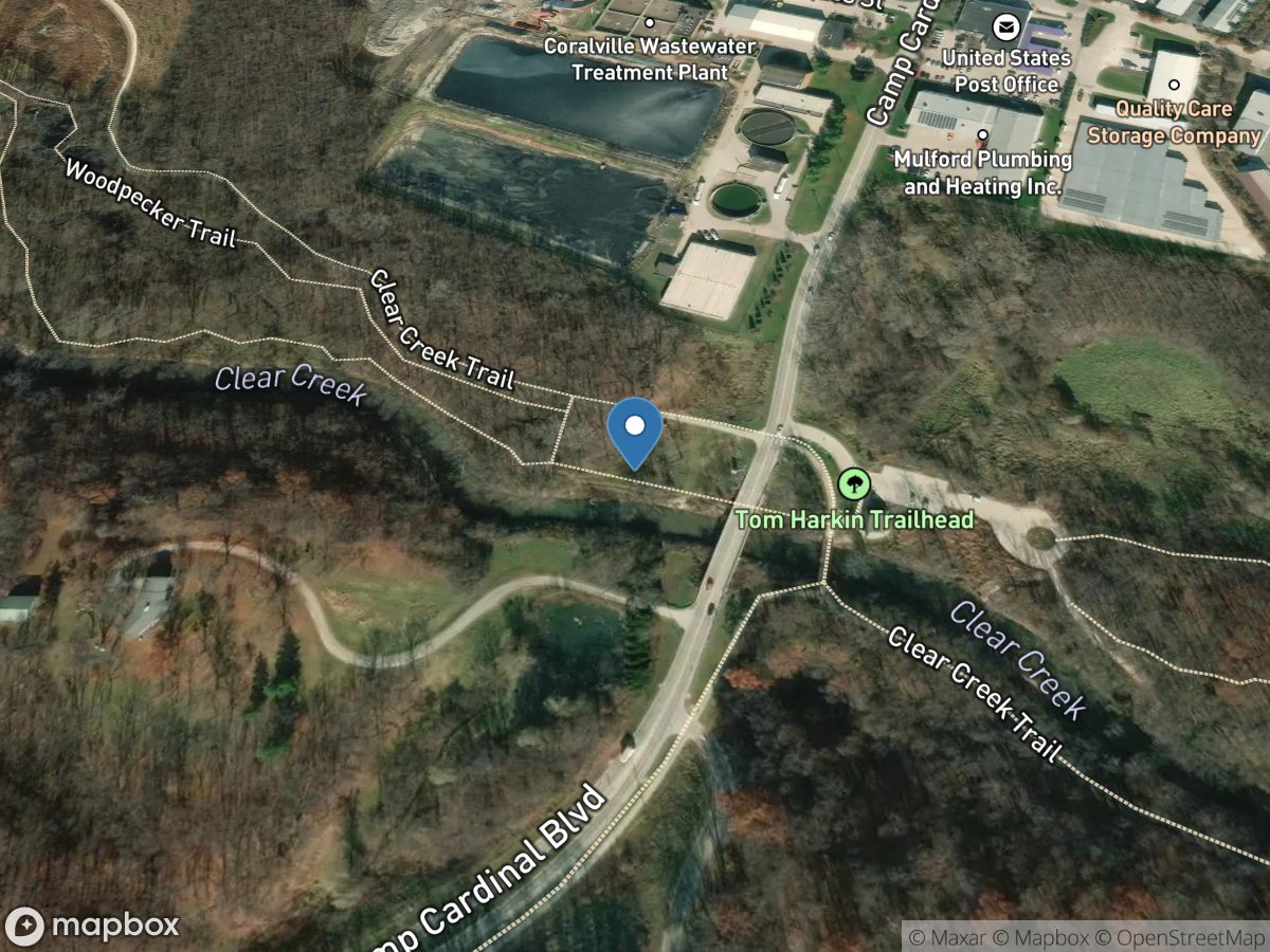 Clear Creek near Coralville, IA location