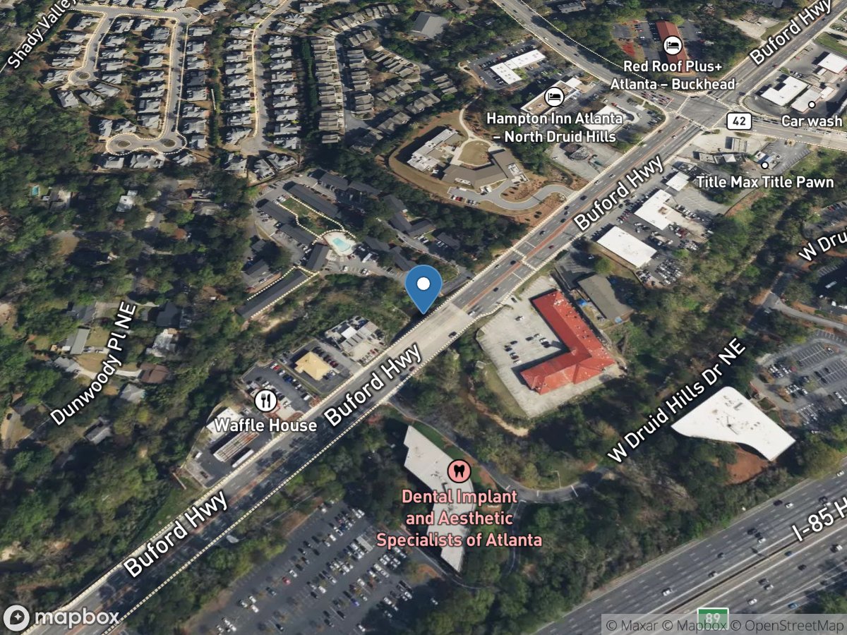 N.f. Peachtree Creek, Buford HWY, near Atlanta, GA location