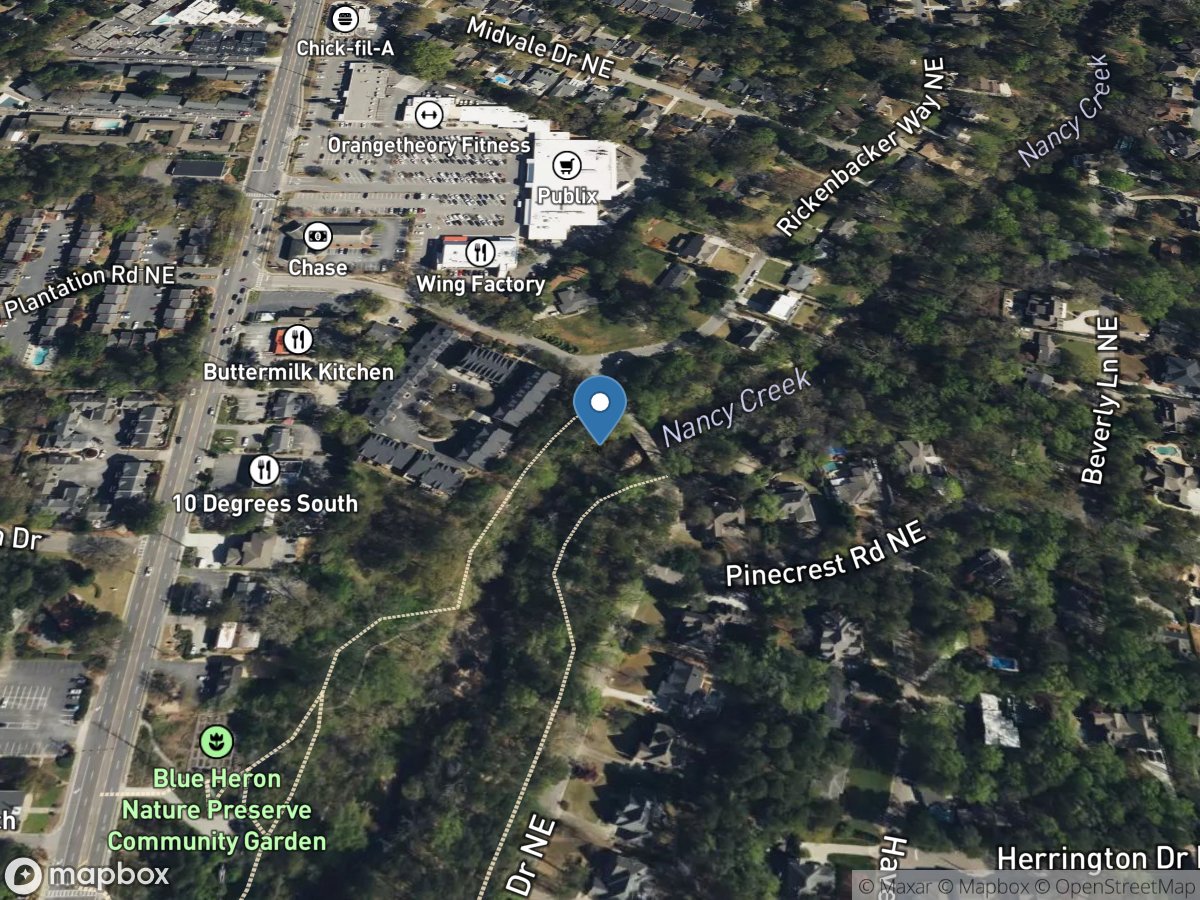 Nancy Creek at Rickenbacker Drive, at Atlanta, GA location