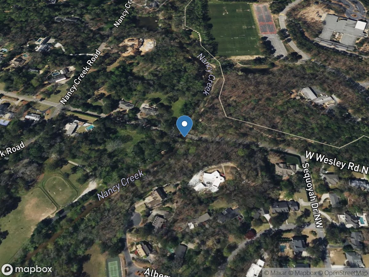 Nancy Creek at West Wesley Road, at Atlanta, GA location