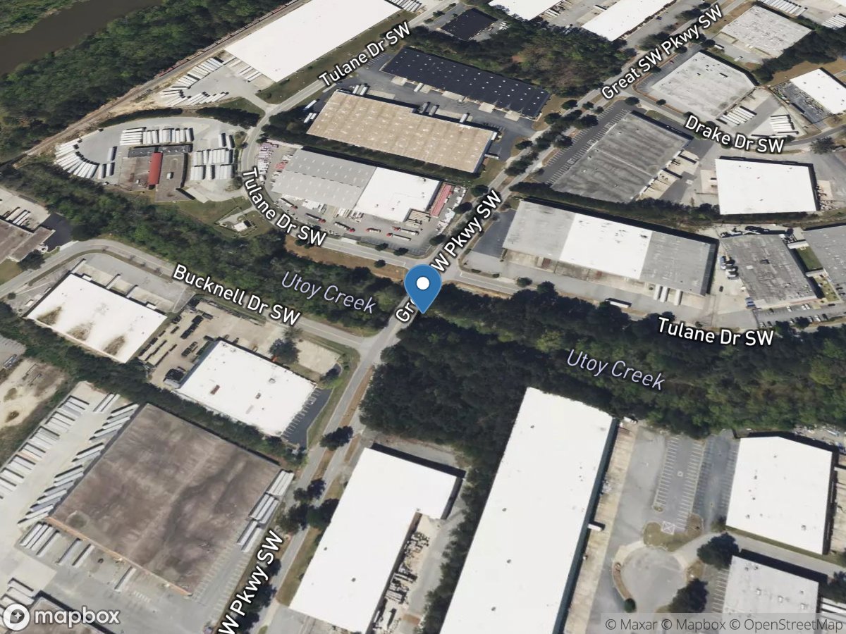 Utoy Creek at Great Southwest Parkway near Atlanta, GA location