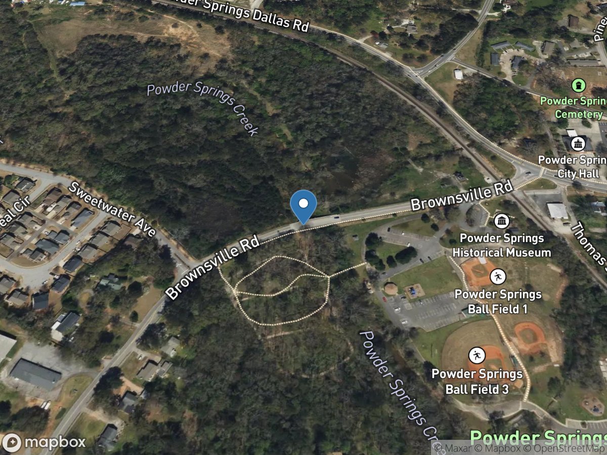 Powder Springs Creek near Powder Springs, GA location