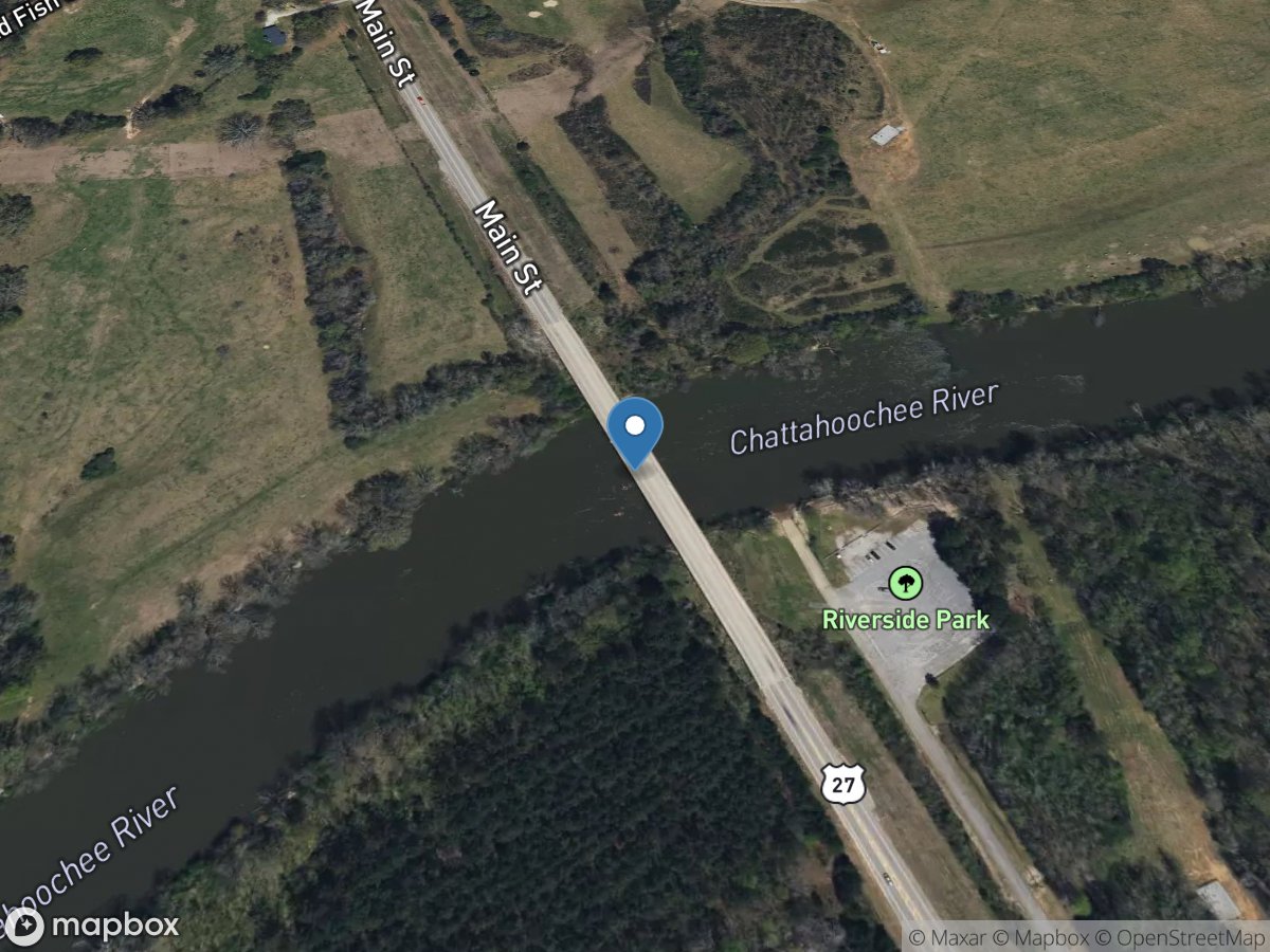 Chattahoochee River near Whitesburg, GA location