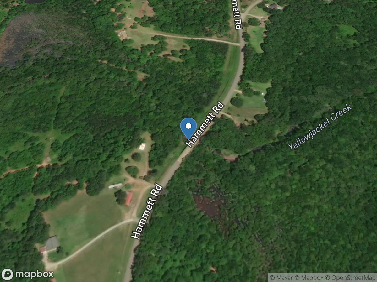 Yellowjacket Creek-Hammett RD, below Hogansville, GA location