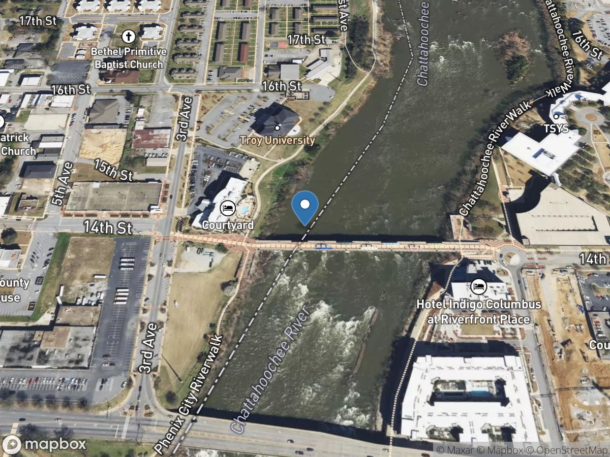 Chattahoochee River at 14th ST, at Columbus, GA location