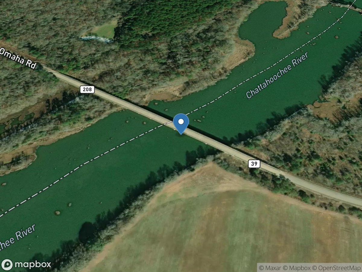 Chattahoochee River at Spur 39, near Omaha, GA location