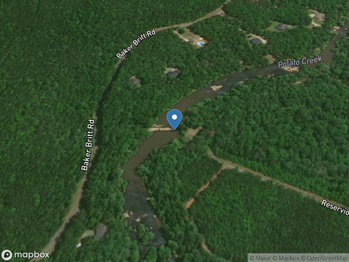 Potato Creek Northwest of Thomaston, GA location