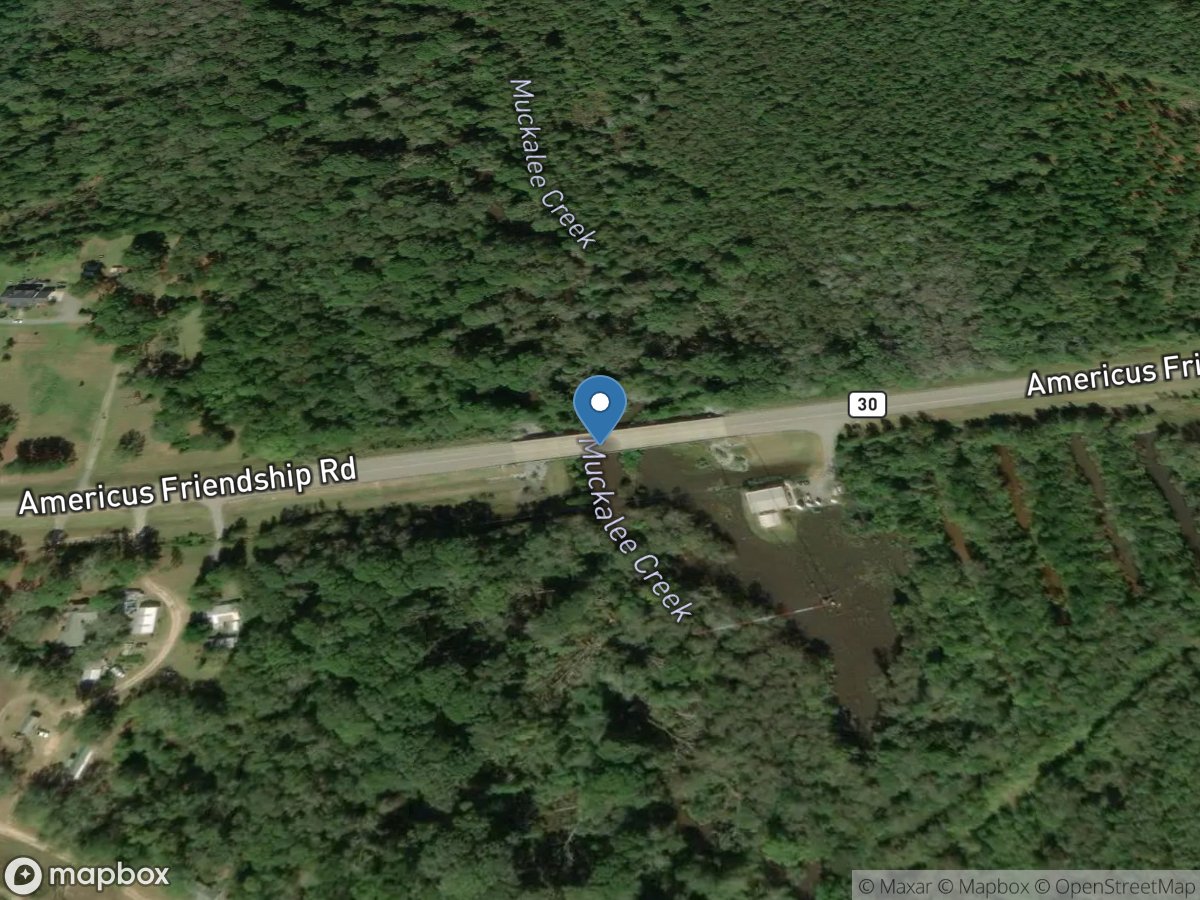 Muckalee Creek near Americus, GA location
