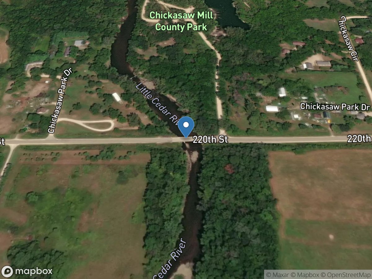 Little Cedar River near Ionia, IA location