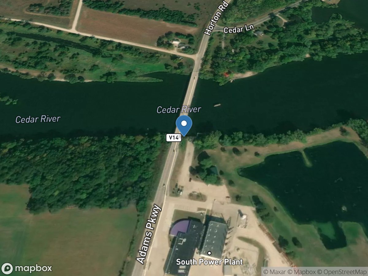 Cedar River at Waverly, IA location