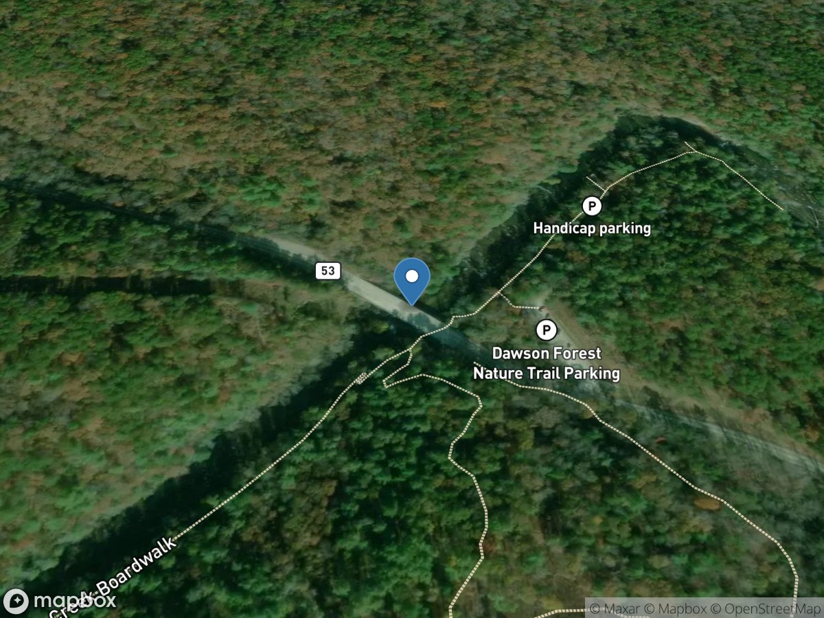 Amicalola Creek near Dawsonville, Ga. location