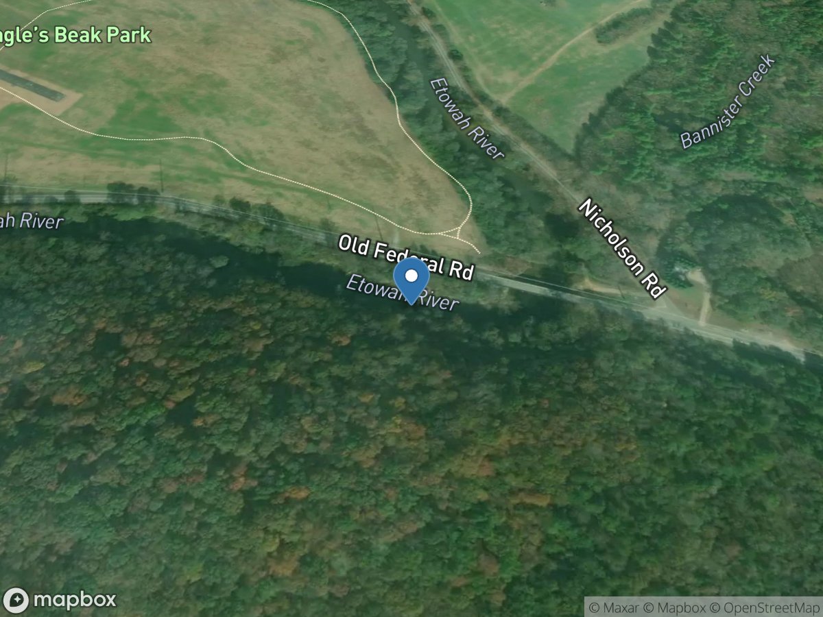 Etowah River at Old Federal Road, near Hightower, GA location
