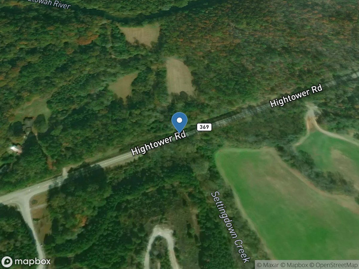 Settingdown Creek near Ball Ground, GA location