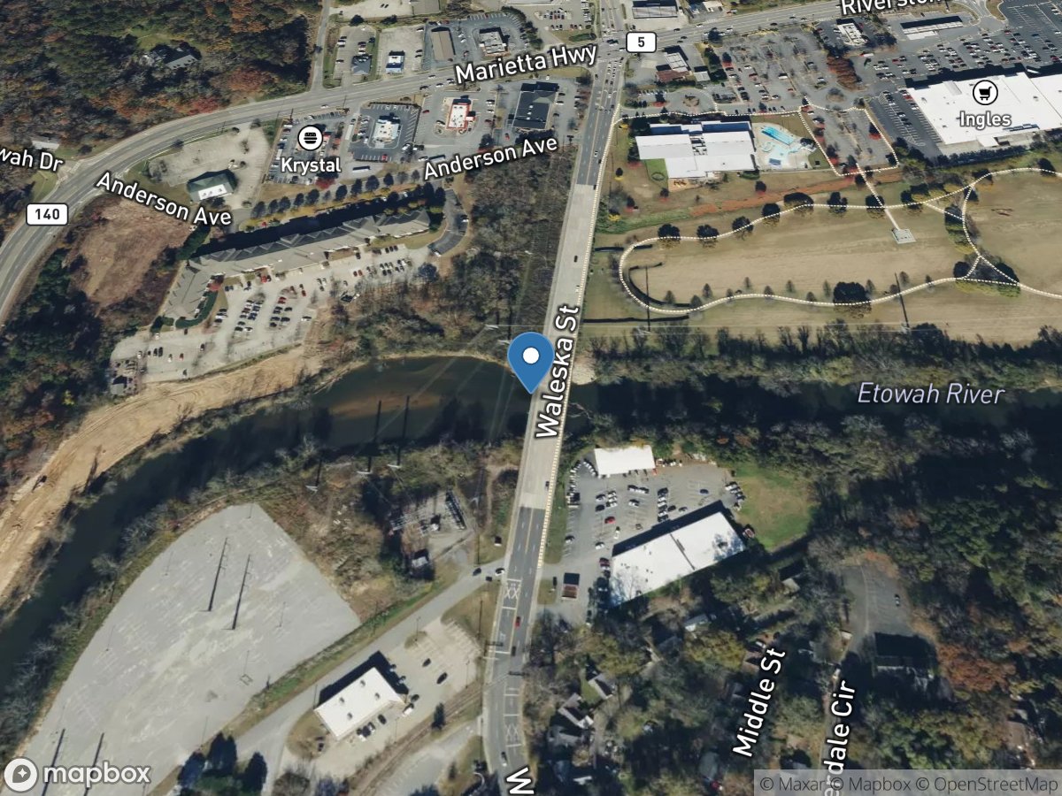 Etowah River at Canton, GA location