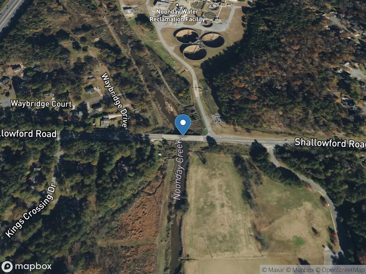 Noonday Creek at Shallowford Road, near Woodstock,GA location