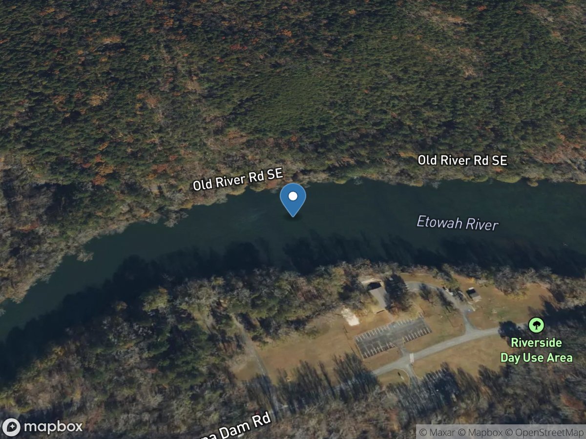 Etowah River at Allatoona DAM, above Cartersville,GA location