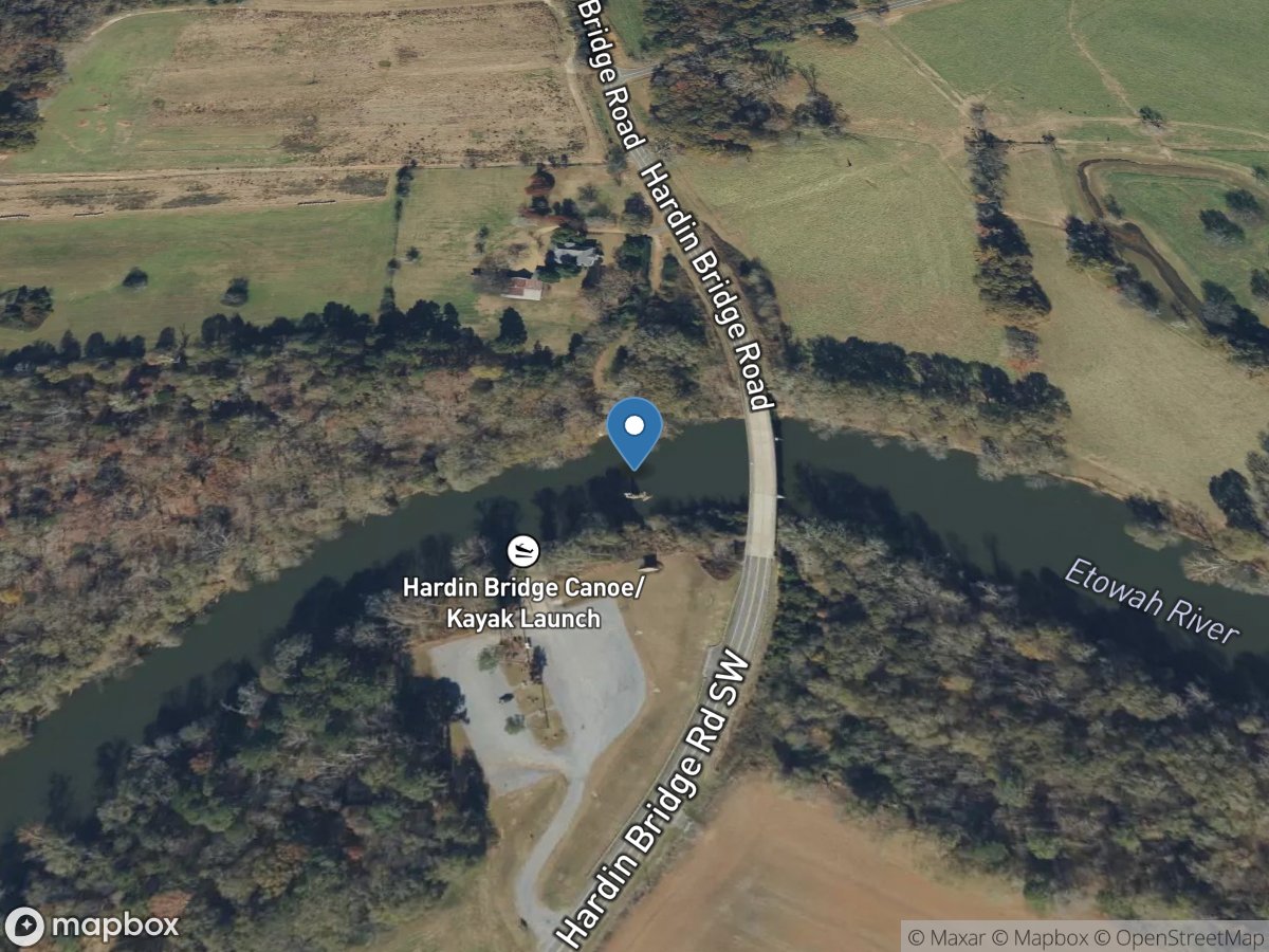 Etowah River at Hardin Bridge RD, near Euharlee, GA location