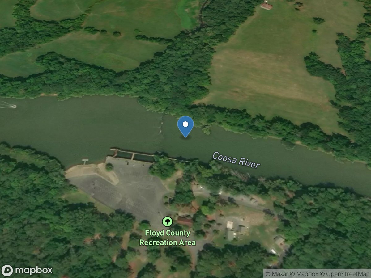 Coosa River Mayo's Bar near Rome, GA location