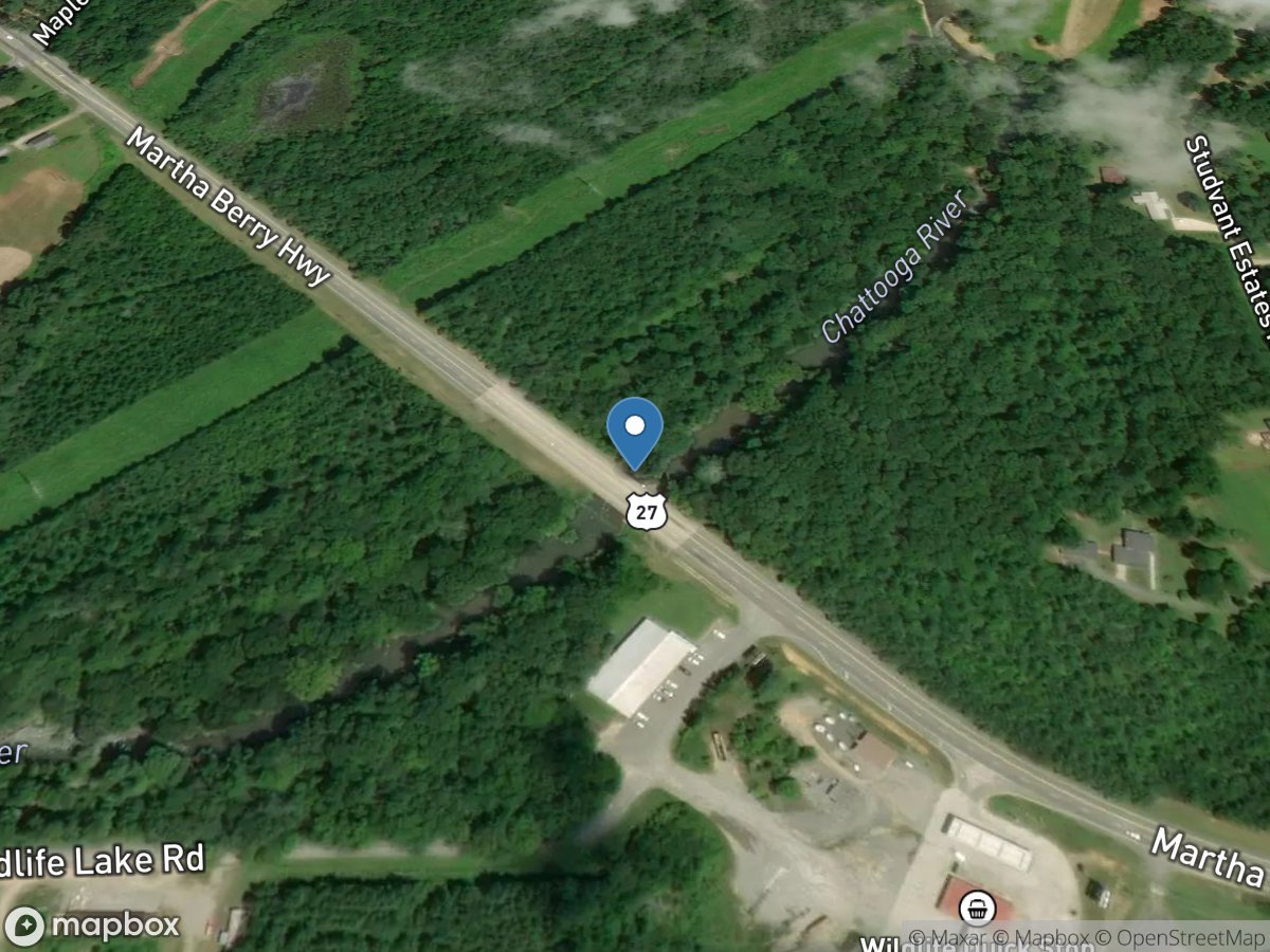 Chattooga River at Summerville, GA location