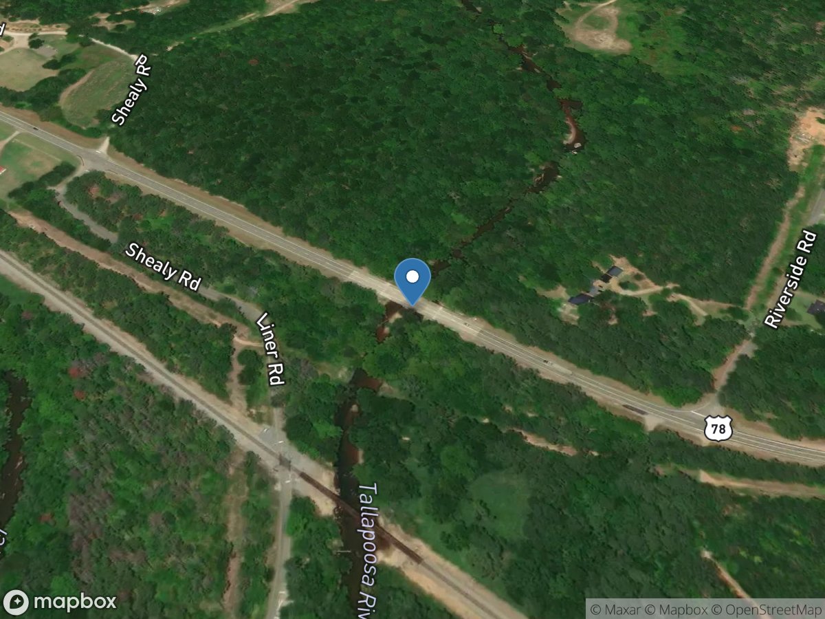 Tallapoosa River at US 78, near Tallapoosa, GA location