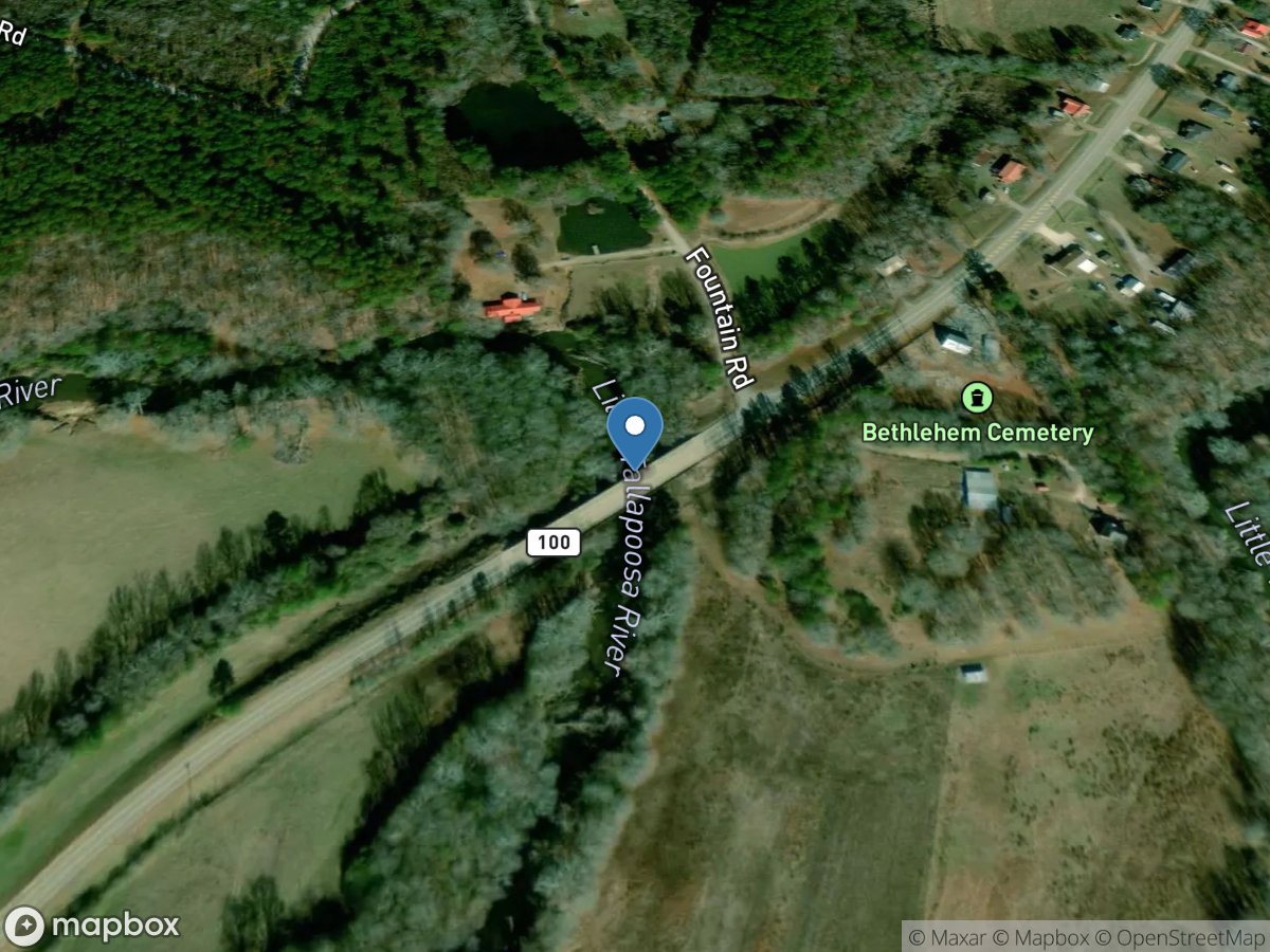 Little Tallapoosa River at GA 100, near Bowdon, GA location