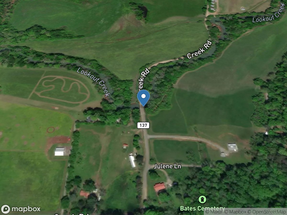 Lookout Creek near New England, GA location