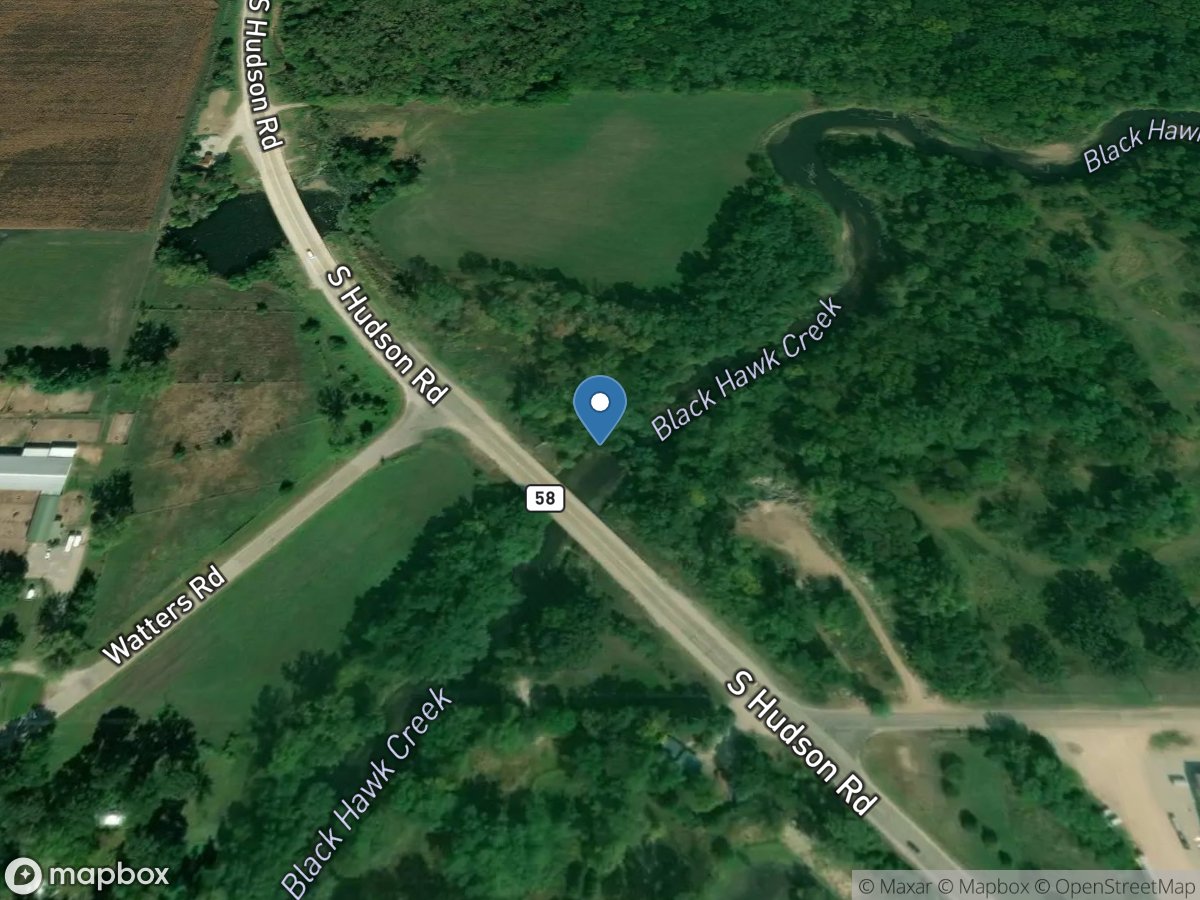 Black Hawk Creek at Hudson, IA location