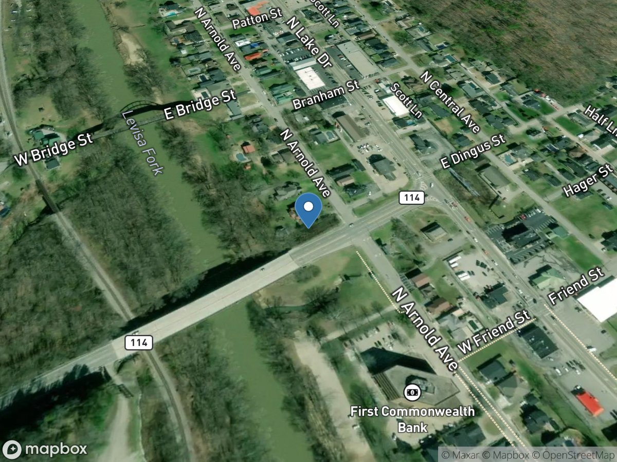 Levisa Fork at Prestonsburg, KY location