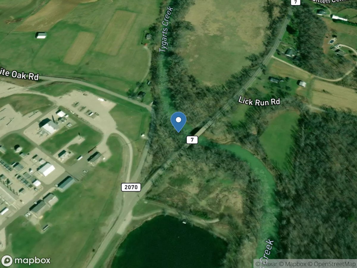 Tygarts Creek near Greenup, KY location