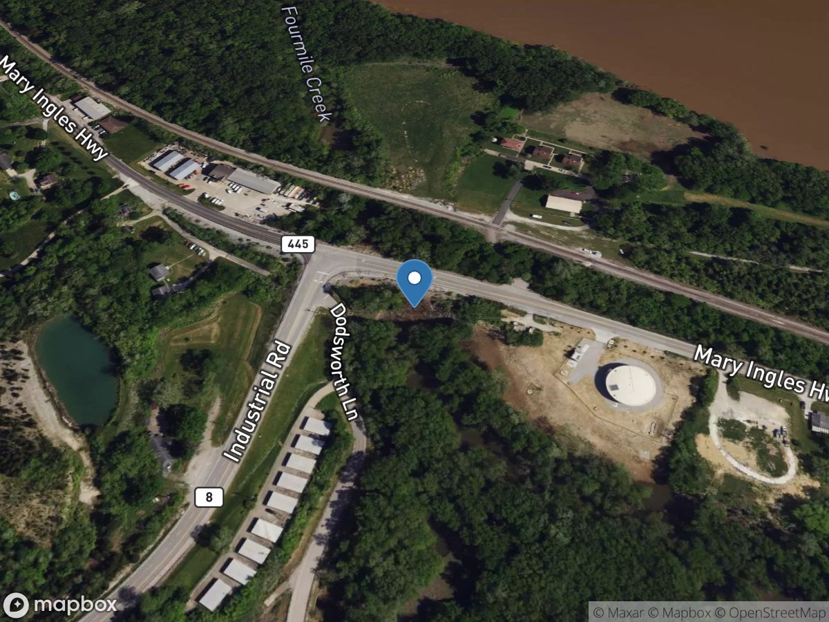 Fourmile Creek at Highway 8 at Silver Grove, KY location