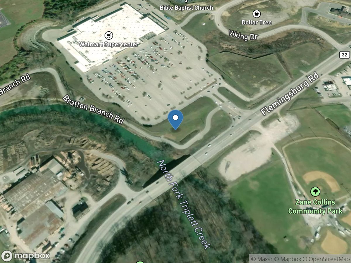 North Fork Triplett Creek near Morehead, KY location