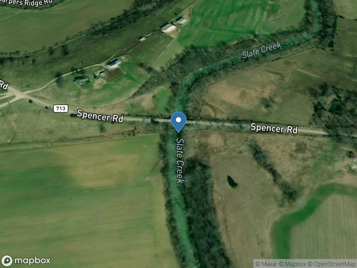 Slate Creek at Highway 713 near Mt. Sterling, KY location