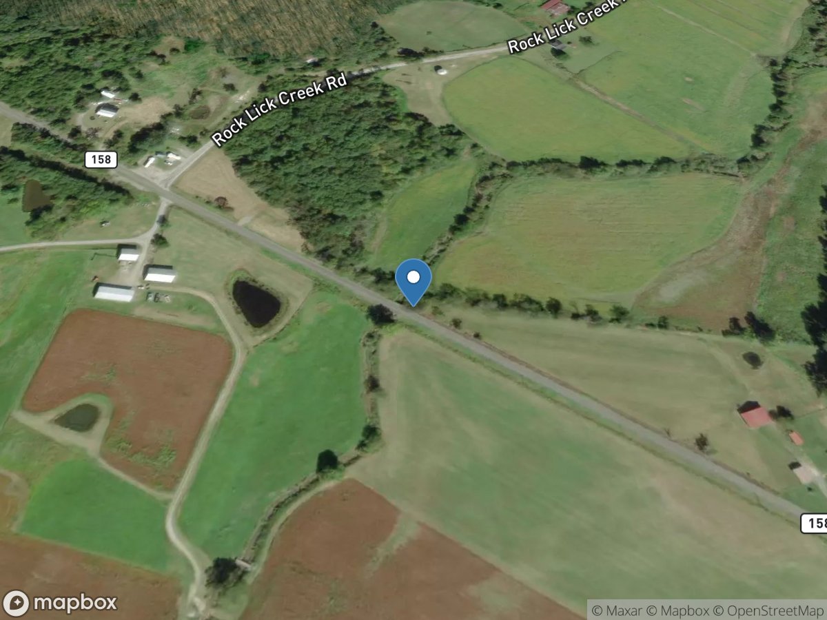 ROCK LICK Creek At STATE Highway 158 Near SHARKEY, KY STA D location