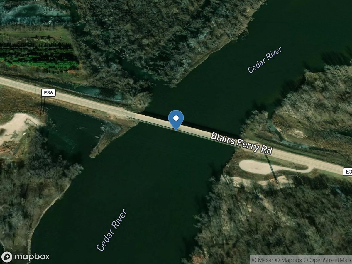 Cedar River at Blairs Ferry Road at Palo, IA location