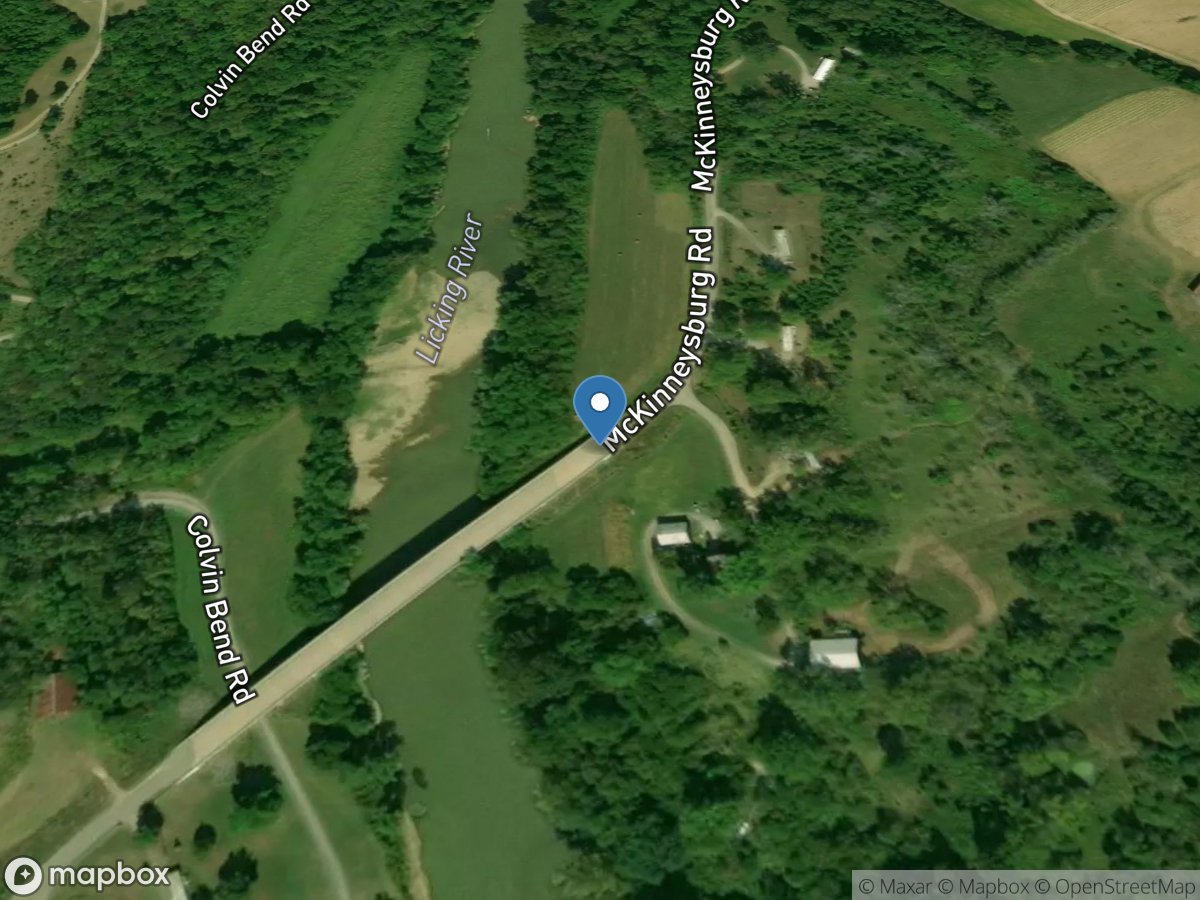Licking River at McKinneysburg, KY location