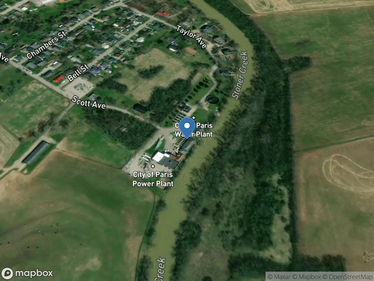 Stoner Creek at Water Plant at Paris, KY location
