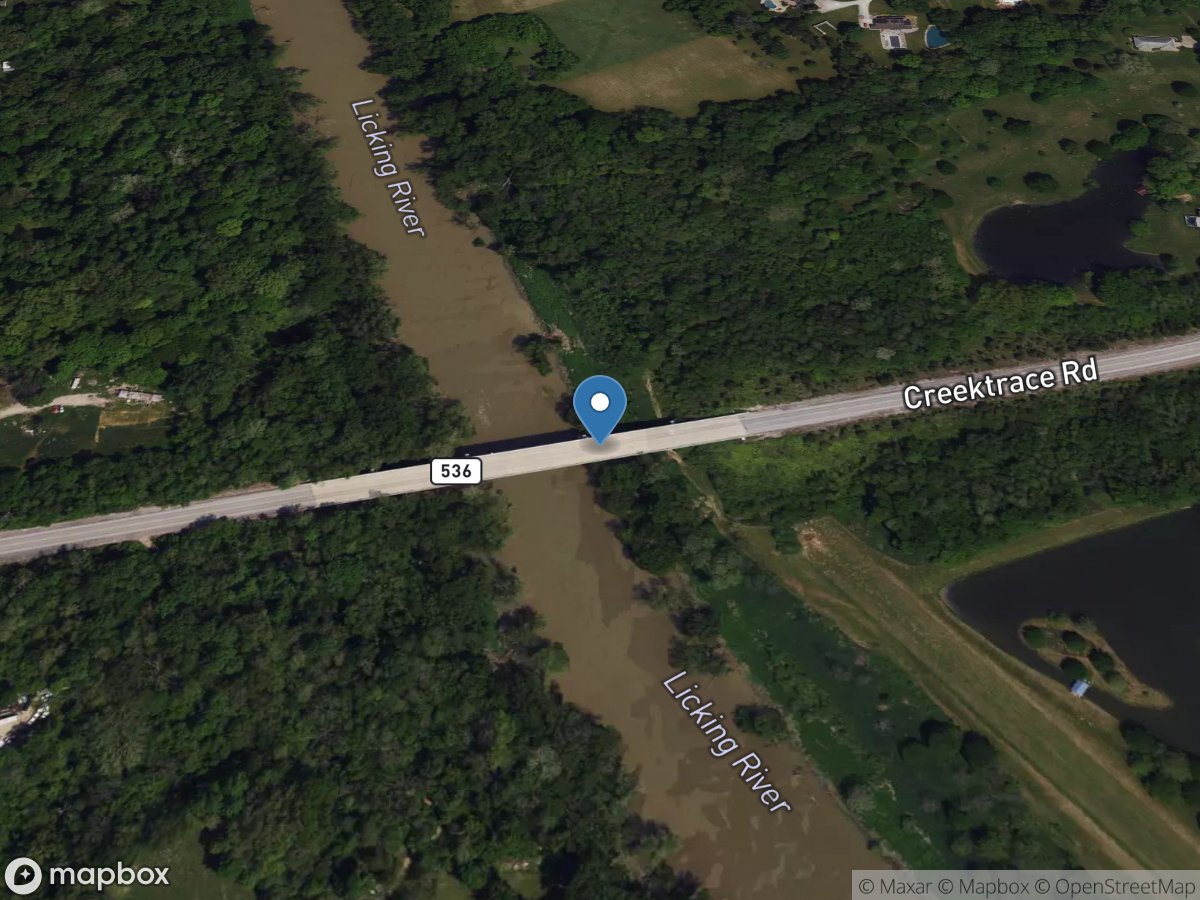 Licking River at Highway 536 near Alexandria, KY location