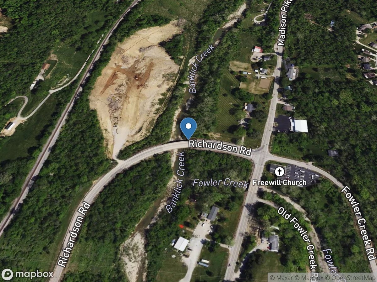 Banklick Creek @ Highway 1829 near Erlanger, KY location