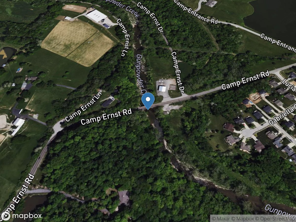 Gunpowder Creek at Camp Ernst Road near Union, KY location