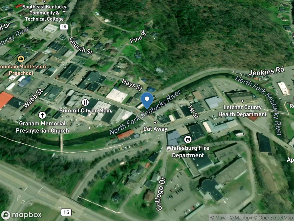 North Fork Kentucky River at Whitesburg, KY location