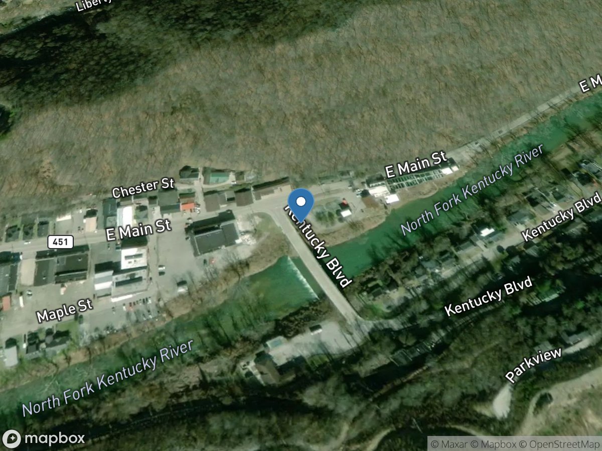 North Fork Kentucky River at Hazard, KY location