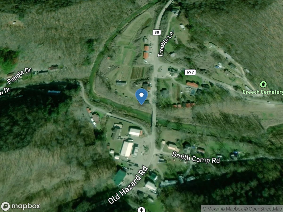 Cutshin Creek at Wooton, KY location