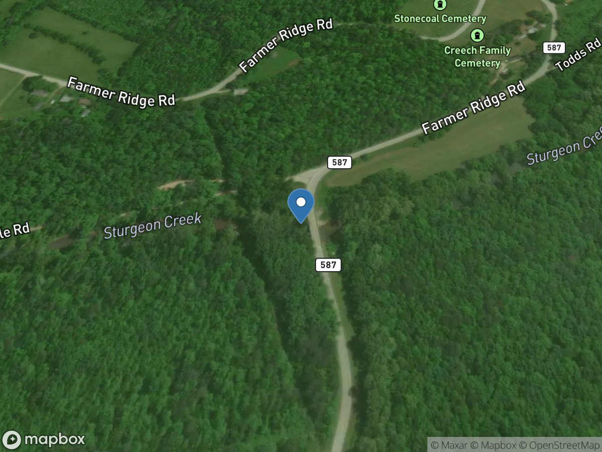 Sturgeon Creek at Cressmont, KY location