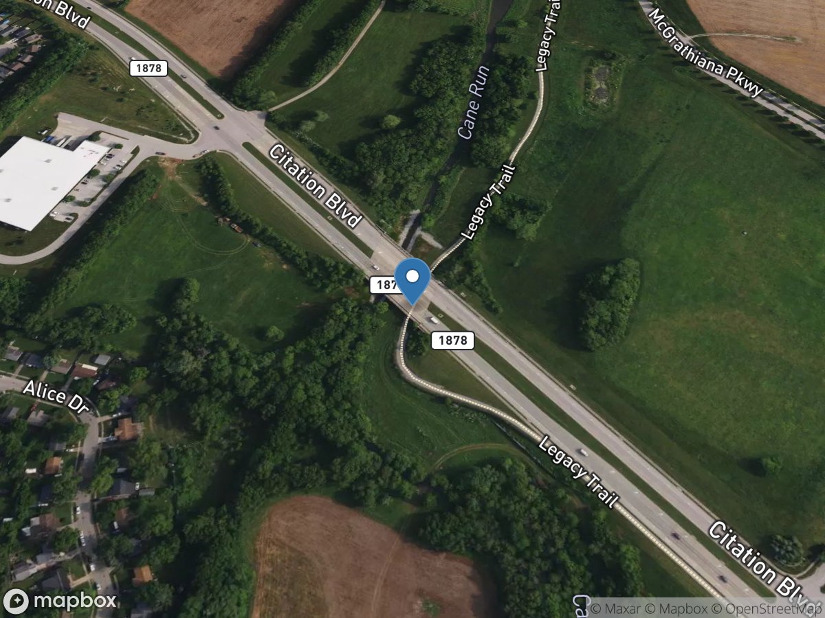 Cane Run Creek at Citation Boulevard near Lexington, KY location