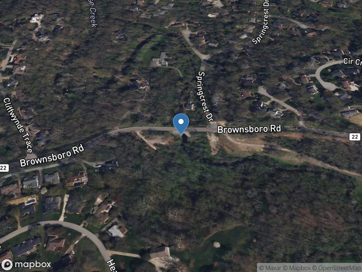 Goose Creek at Highway 22 at Spring Valley, KY location