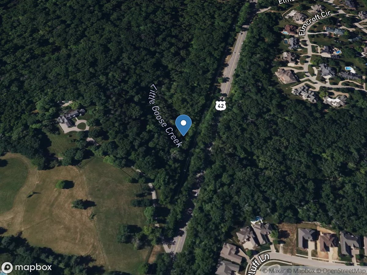 Little Goose Creek near Harrods Creek, KY location