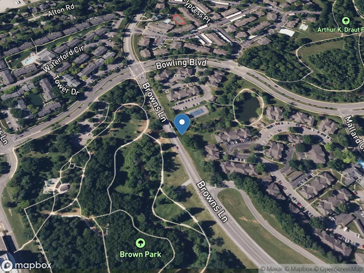 M Fork Beargrass Creek at Browns Lane at Louisville, KY location