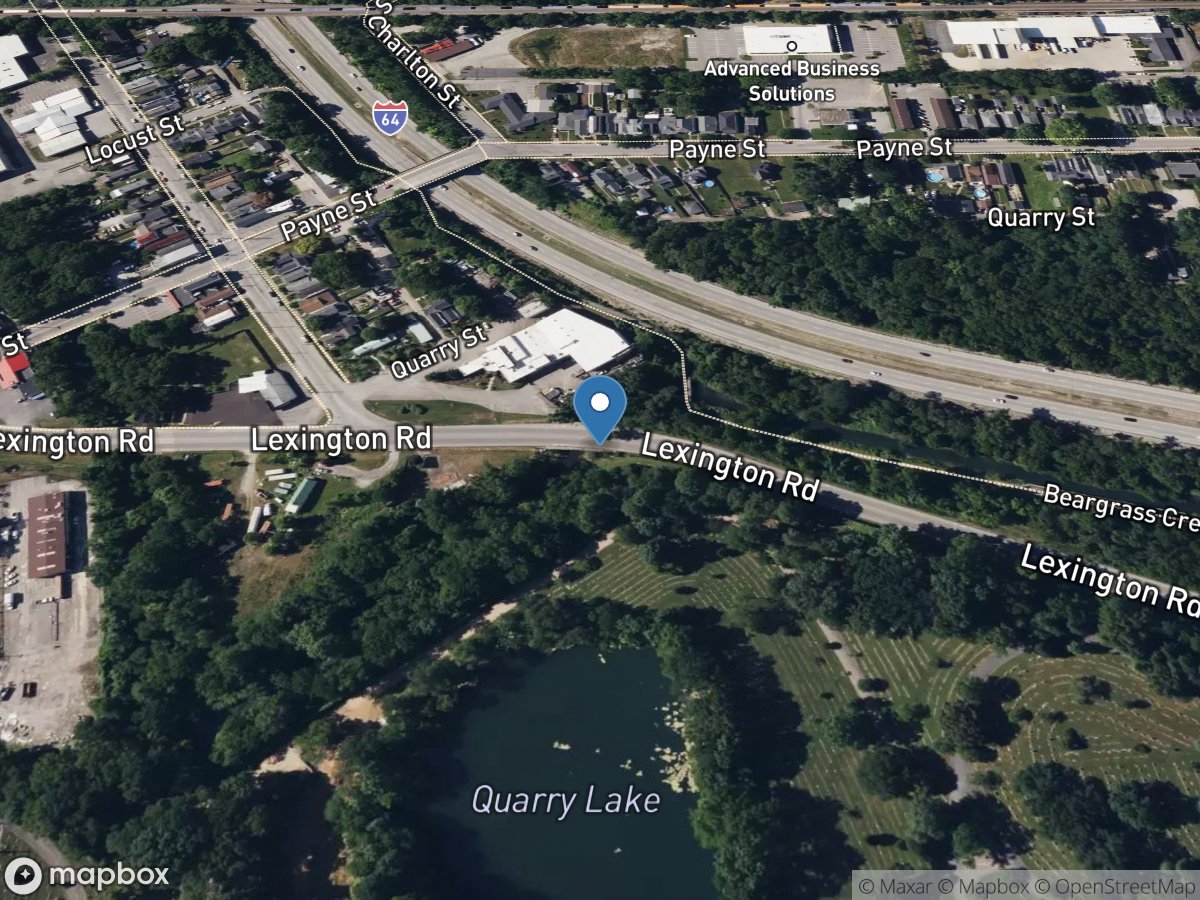 M Fork Beargrass Creek at Lexington Road at Louisville,KY location